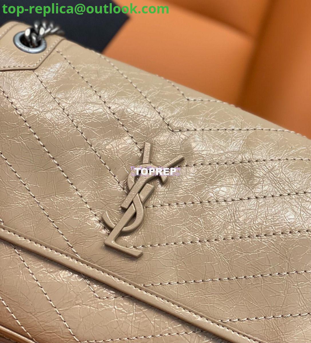 Replica YSL Saint Laurent Niki Chain Bag In Vintage Crinkled And Taupe Quilted Leather 498894 3 Replica YSL Saint Laurent Niki Chain Bag In Vintage Crinkled And Taupe Quilted Leather 498894 3