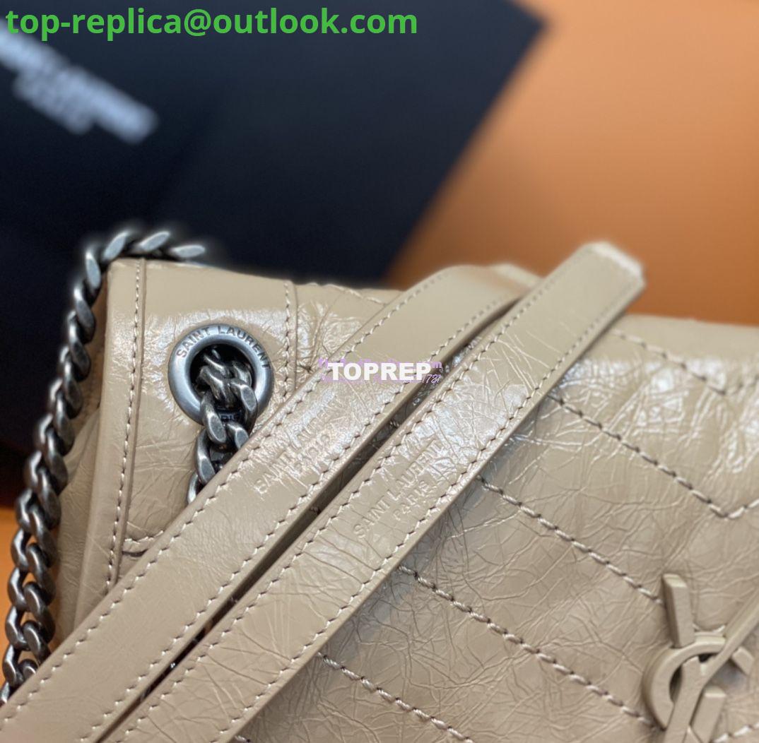 Replica YSL Saint Laurent Niki Chain Bag In Vintage Crinkled And Taupe Quilted Leather 498894 4 Replica YSL Saint Laurent Niki Chain Bag In Vintage Crinkled And Taupe Quilted Leather 498894 4