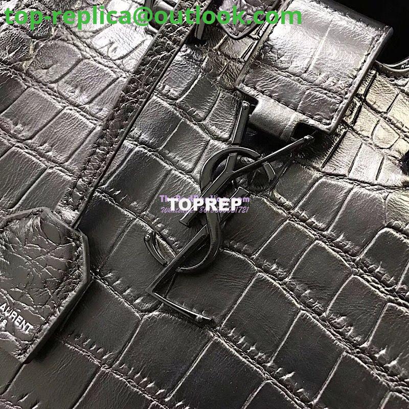 Replica YSL Saint Laurent Small Cabas In Black Crocodile Embossed Leather 424869 2 Replica YSL Saint Laurent Small Cabas In Black Crocodile Embossed Leather 424869 2