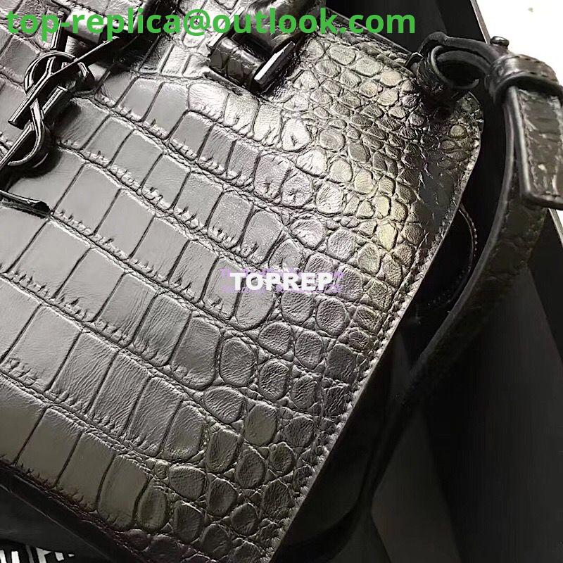 Replica YSL Saint Laurent Small Cabas In Black Crocodile Embossed Leather 424869 4 Replica YSL Saint Laurent Small Cabas In Black Crocodile Embossed Leather 424869 4