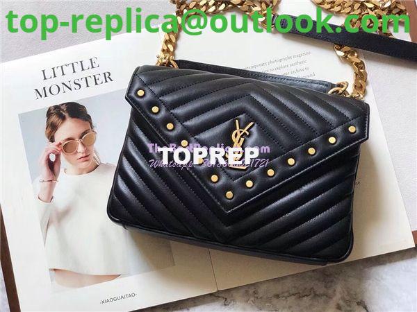 Replica Ysl Saint Laurent Top Handle Medium College Black Bag With gold Metal Chain Replica Ysl Saint Laurent Top Handle Medium College Black Bag With gold Metal Chain