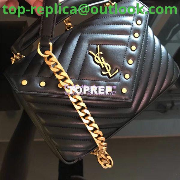 Replica Ysl Saint Laurent Top Handle Medium College Black Bag With gold Metal Chain 9 Replica Ysl Saint Laurent Top Handle Medium College Black Bag With gold Metal Chain 9