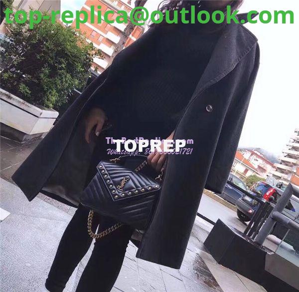 Replica Ysl Saint Laurent Top Handle Medium College Black Bag With gold Metal Chain 10 Replica Ysl Saint Laurent Top Handle Medium College Black Bag With gold Metal Chain 10