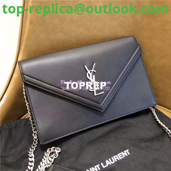 Replica YSL Saint Laurent Le Sept Chain Bag in black leather 5112620 Replica YSL Saint Laurent Le Sept Chain Bag in black leather 5112620