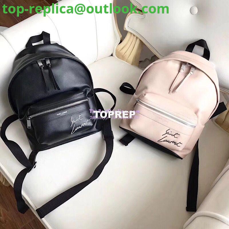 Replica YSL Saint Laurent mini toy city embroidered backpack in Black leather 505031 2 Replica YSL Saint Laurent mini toy city embroidered backpack in Black leather 505031 2