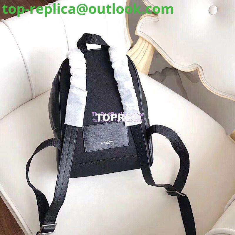 Replica YSL Saint Laurent mini toy city embroidered backpack in Black leather 505031 8 Replica YSL Saint Laurent mini toy city embroidered backpack in Black leather 505031 8