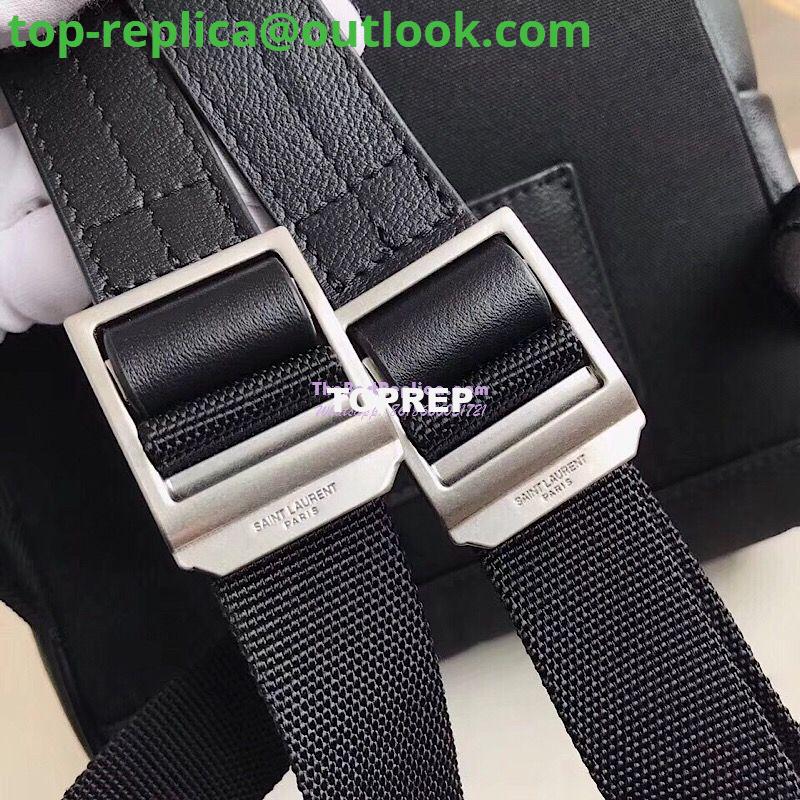 Replica YSL Saint Laurent mini toy city embroidered backpack in Black leather 505031 10 Replica YSL Saint Laurent mini toy city embroidered backpack in Black leather 505031 10
