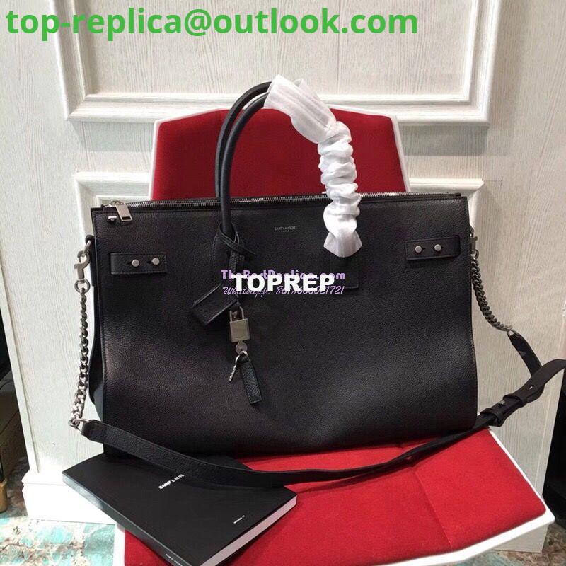 Replica YSL Saint Laurent Sac De Jour Souple 36 Duffle Bag In Black Grained Leather Replica YSL Saint Laurent Sac De Jour Souple 36 Duffle Bag In Black Grained Leather