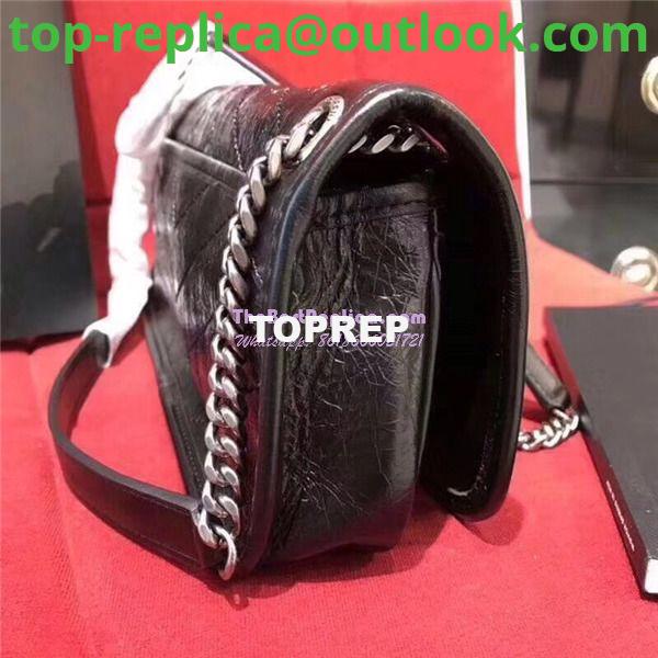 Replica YSL Saint Laurent Small Monogramme Niki Chain Bag In Vintage Crinkled And Quilted black Leather 4 Replica YSL Saint Laurent Small Monogramme Niki Chain Bag In Vintage Crinkled And Quilted black Leather 4