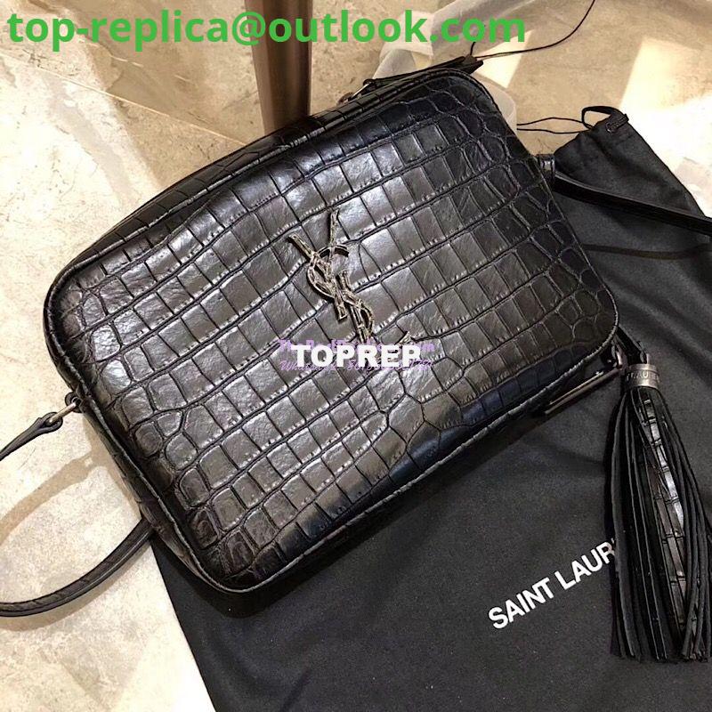 Replica YSL Saint Laurent Lou Camera Bag In Matte Black Crocodile-embossed Leather 505730 3 Replica YSL Saint Laurent Lou Camera Bag In Matte Black Crocodile-embossed Leather 505730 3