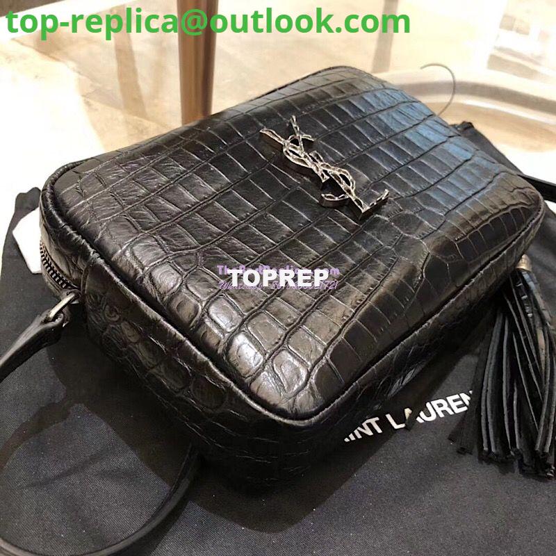 Replica YSL Saint Laurent Lou Camera Bag In Matte Black Crocodile-embossed Leather 505730 6 Replica YSL Saint Laurent Lou Camera Bag In Matte Black Crocodile-embossed Leather 505730 6