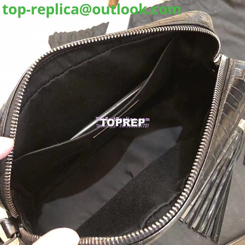 Replica YSL Saint Laurent Lou Camera Bag In Matte Black Crocodile-embossed Leather 505730 7 Replica YSL Saint Laurent Lou Camera Bag In Matte Black Crocodile-embossed Leather 505730 7