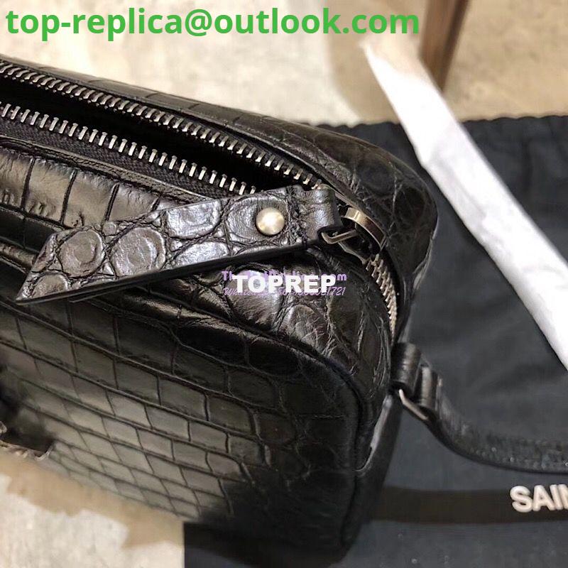 Replica YSL Saint Laurent Lou Camera Bag In Matte Black Crocodile-embossed Leather 505730 9 Replica YSL Saint Laurent Lou Camera Bag In Matte Black Crocodile-embossed Leather 505730 9