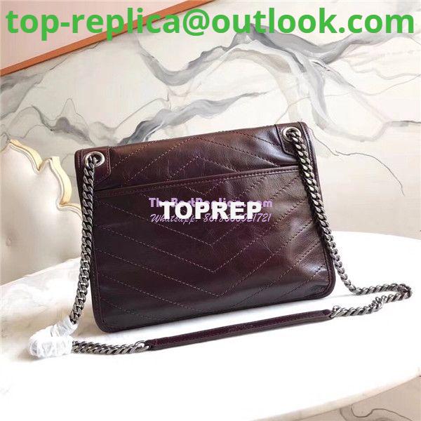 Replica YSL Saint Laurent Niki Chain Bag In Vintage Crinkled And Quilted Wine Red Leather 498894 6 Replica YSL Saint Laurent Niki Chain Bag In Vintage Crinkled And Quilted Wine Red Leather 498894 6