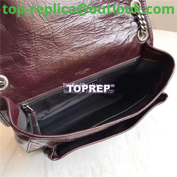 Replica YSL Saint Laurent Niki Chain Bag In Vintage Crinkled And Quilted Wine Red Leather 498894 8 Replica YSL Saint Laurent Niki Chain Bag In Vintage Crinkled And Quilted Wine Red Leather 498894 8
