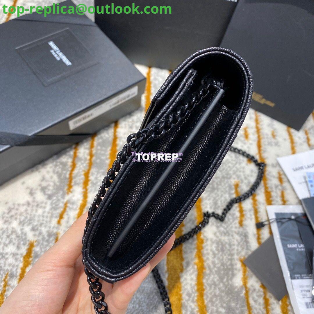 Replica YSL Saint Laurent Monogram Chain Wallet Grain De Poudre Black in Black Hardware 4 Replica YSL Saint Laurent Monogram Chain Wallet Grain De Poudre Black in Black Hardware 4