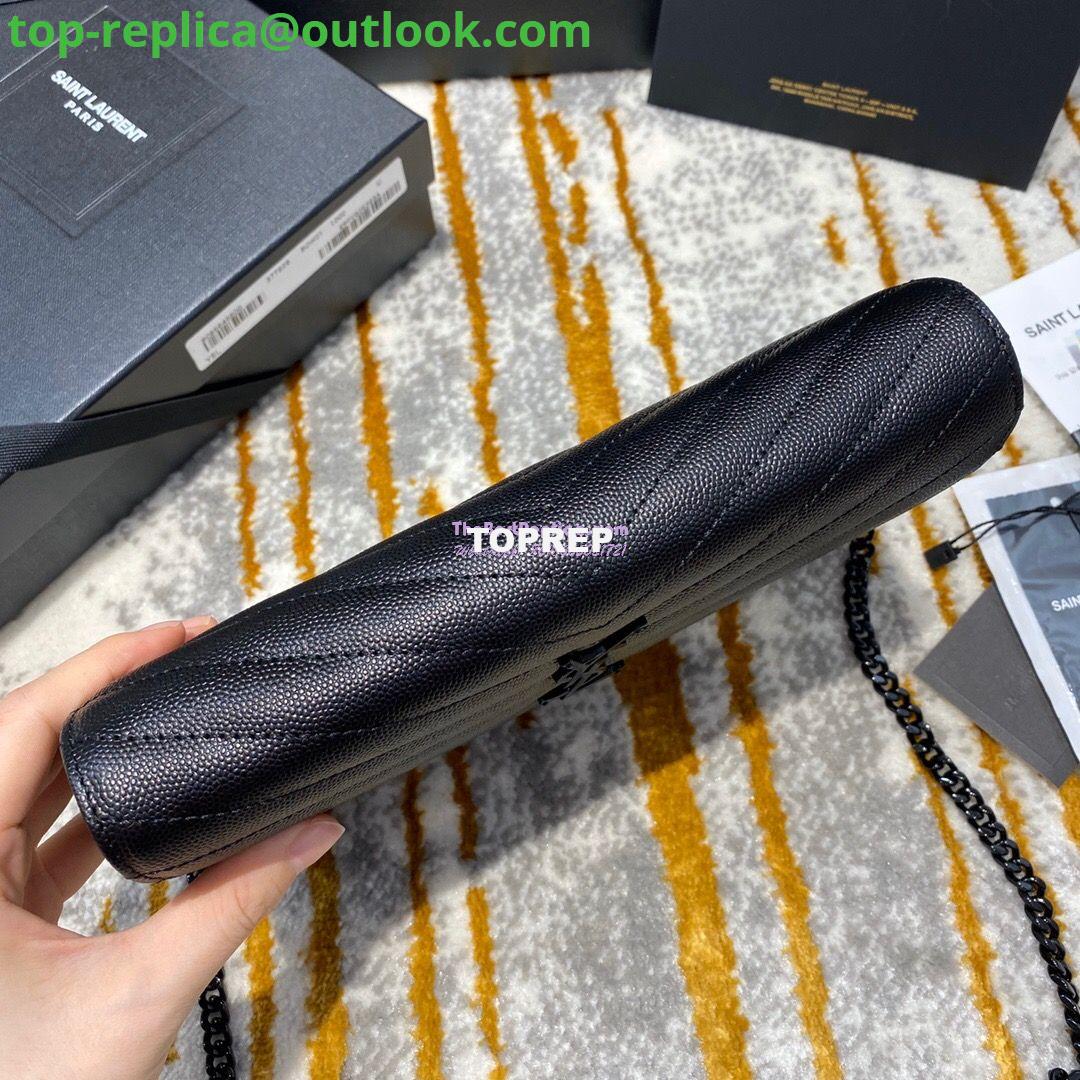 Replica YSL Saint Laurent Monogram Chain Wallet Grain De Poudre Black in Black Hardware 5 Replica YSL Saint Laurent Monogram Chain Wallet Grain De Poudre Black in Black Hardware 5