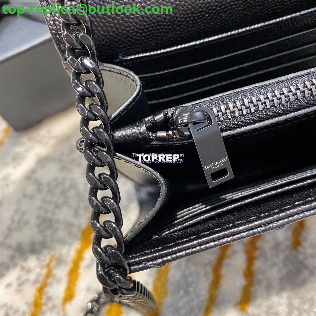 Replica YSL Saint Laurent Monogram Chain Wallet Grain De Poudre Black in Black Hardware 9 Replica YSL Saint Laurent Monogram Chain Wallet Grain De Poudre Black in Black Hardware 9