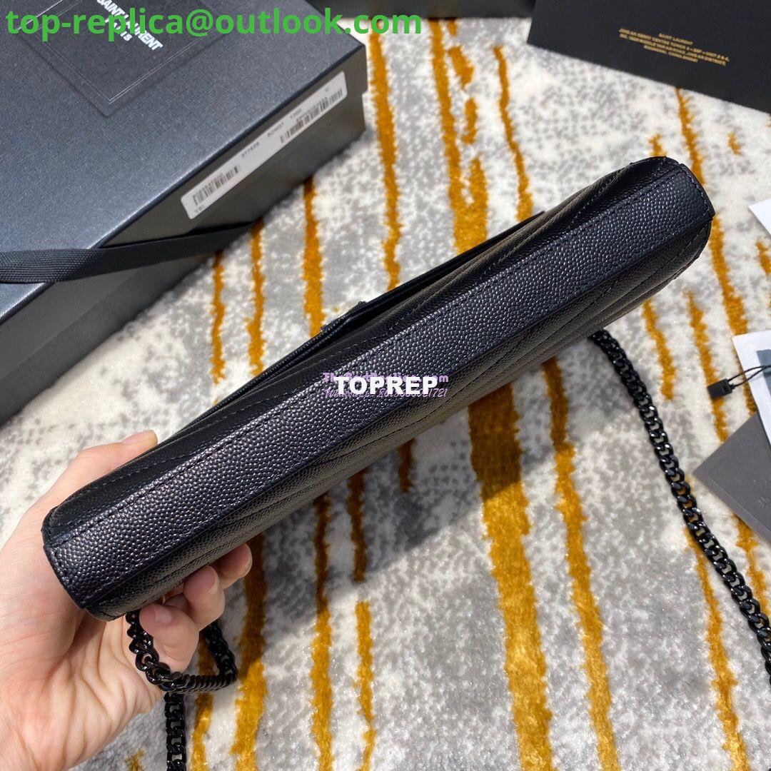 Replica YSL Saint Laurent Monogram Chain Wallet Grain De Poudre Black in Black Hardware 12 Replica YSL Saint Laurent Monogram Chain Wallet Grain De Poudre Black in Black Hardware 12