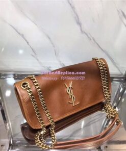 Replica YSL Saint Laurent Small Niki Chain Bag In cognac Leather