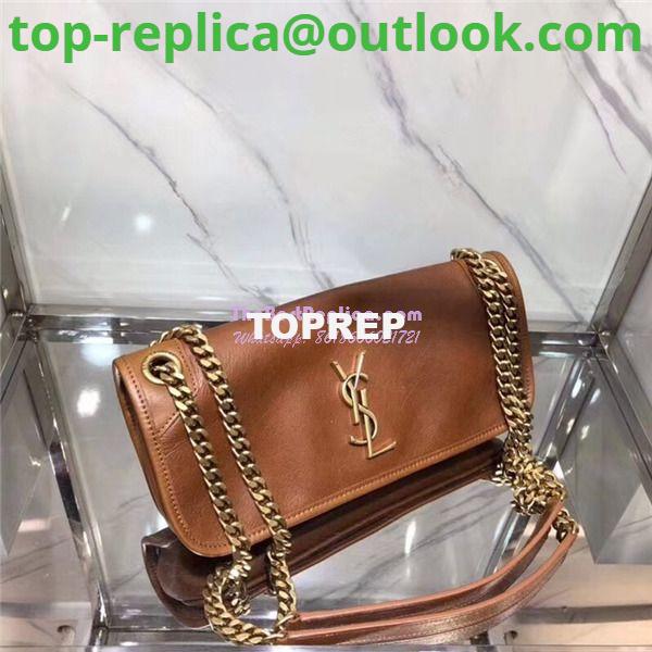 Replica YSL Saint Laurent Small Niki Chain Bag In cognac Leather Replica YSL Saint Laurent Small Niki Chain Bag In cognac Leather