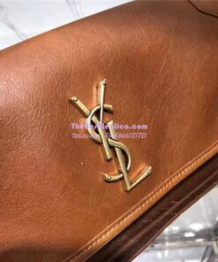 Replica YSL Saint Laurent Small Niki Chain Bag In cognac Leather 2