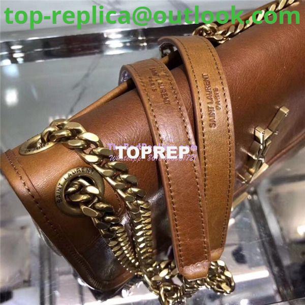Replica YSL Saint Laurent Small Niki Chain Bag In cognac Leather 5 Replica YSL Saint Laurent Small Niki Chain Bag In cognac Leather 5