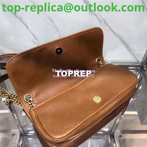 Replica YSL Saint Laurent Small Niki Chain Bag In cognac Leather 6 Replica YSL Saint Laurent Small Niki Chain Bag In cognac Leather 6