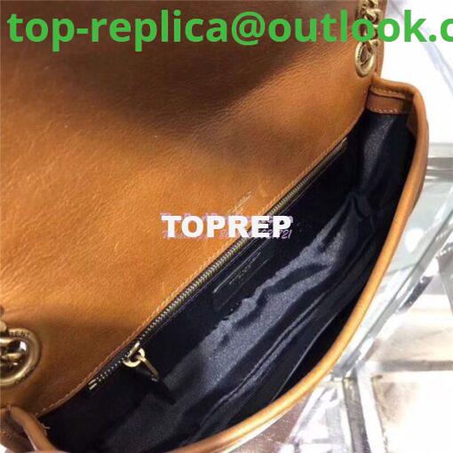 Replica YSL Saint Laurent Small Niki Chain Bag In cognac Leather 8