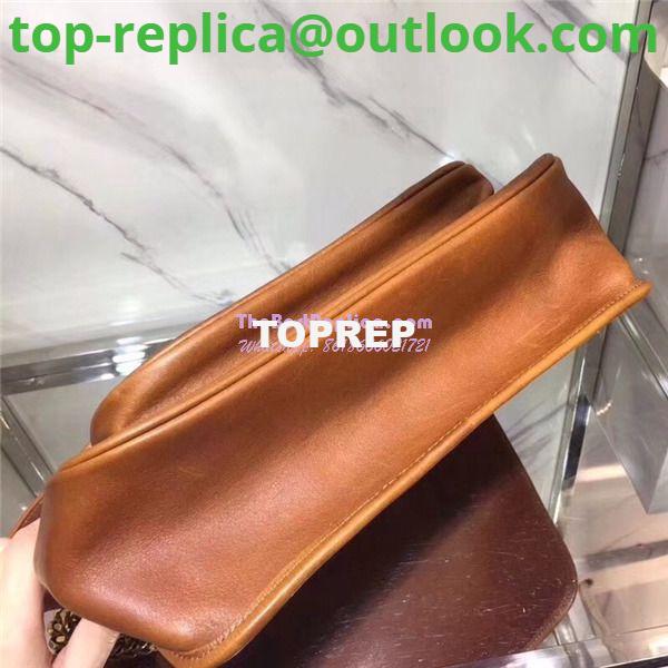 Replica YSL Saint Laurent niki chain bag in vintage crinkled and quilted cognac leather 5 Replica YSL Saint Laurent niki chain bag in vintage crinkled and quilted cognac leather 5
