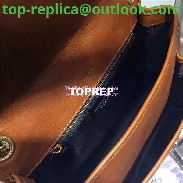 Replica YSL Saint Laurent niki chain bag in vintage crinkled and quilted cognac leather 8 Replica YSL Saint Laurent niki chain bag in vintage crinkled and quilted cognac leather 8