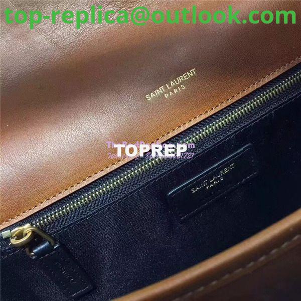 Replica YSL Saint Laurent niki chain bag in vintage crinkled and quilted cognac leather 9 Replica YSL Saint Laurent niki chain bag in vintage crinkled and quilted cognac leather 9