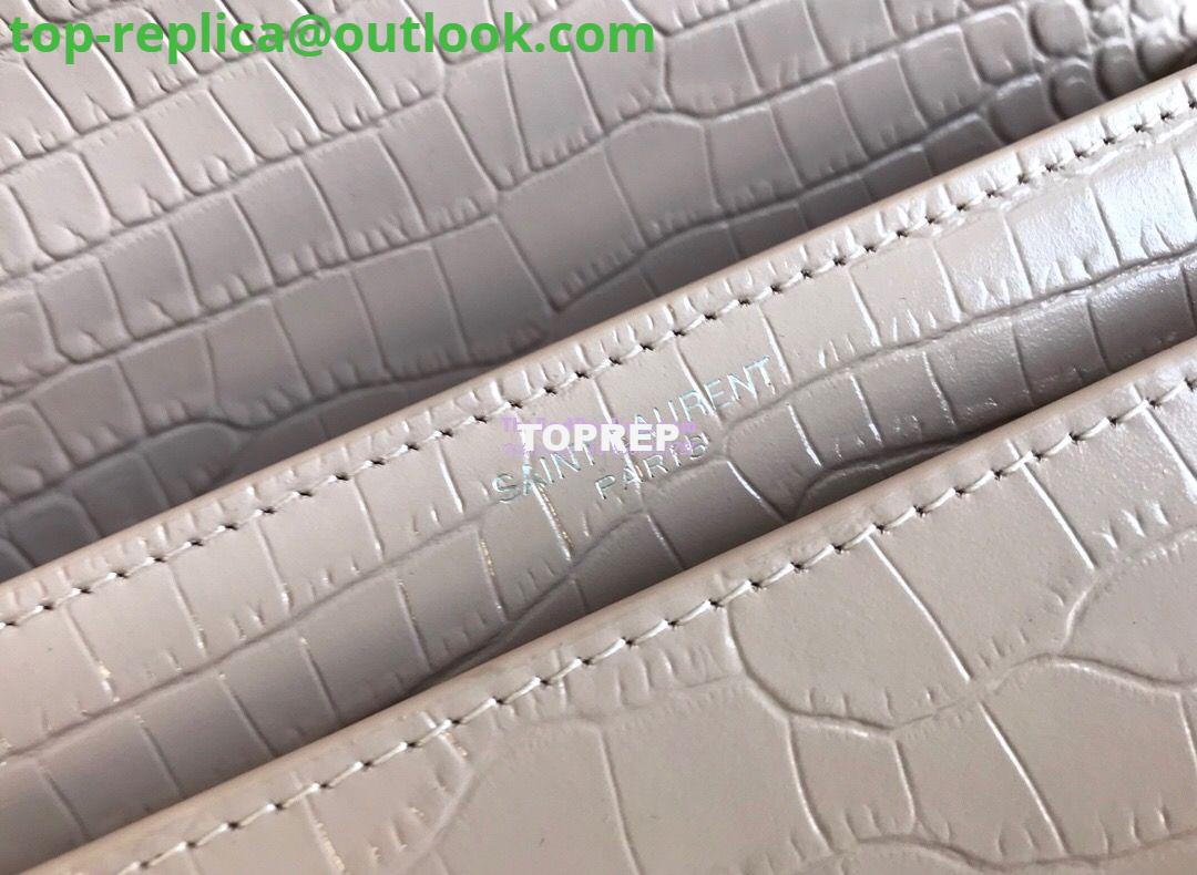 Replica YSL Saint Laurent Medium Sunset Monogram pink crocodile embossed bag 7 Replica YSL Saint Laurent Medium Sunset Monogram pink crocodile embossed bag 7