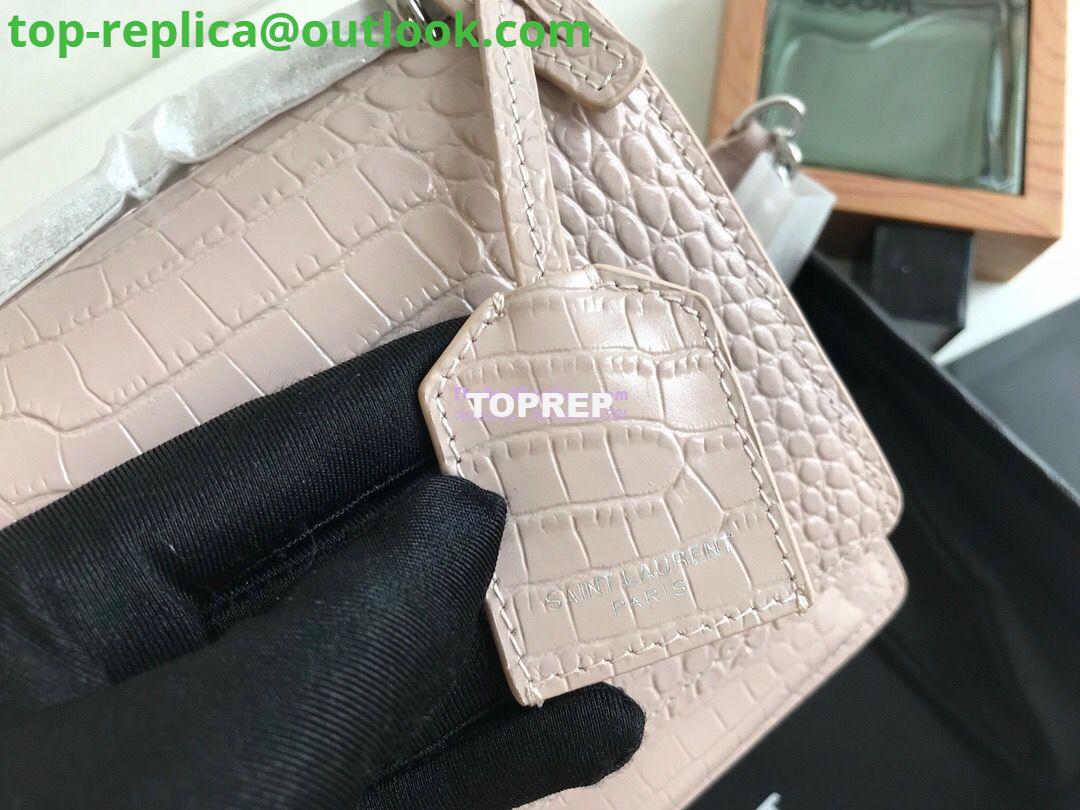Replica YSL Saint Laurent Medium Sunset Monogram pink crocodile embossed bag 9 Replica YSL Saint Laurent Medium Sunset Monogram pink crocodile embossed bag 9