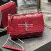 Replica YSL Saint Laurent Medium Sunset Monogram green crocodile embossed bag 11