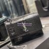 Replica YSL Monogram Saint Laurent Chain Wallet In Grey Crocodile Embossed Shiny Leather 442015 11 Replica YSL Monogram Saint Laurent Chain Wallet In Grey Crocodile Embossed Shiny Leather 442015 11