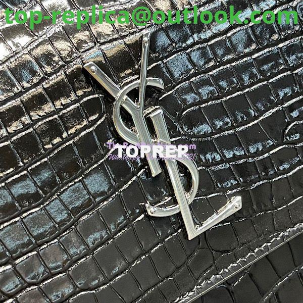 Replica YSL Saint Laurent Medium Sunset Monogram black crocodile embossed bag 5 Replica YSL Saint Laurent Medium Sunset Monogram black crocodile embossed bag 5