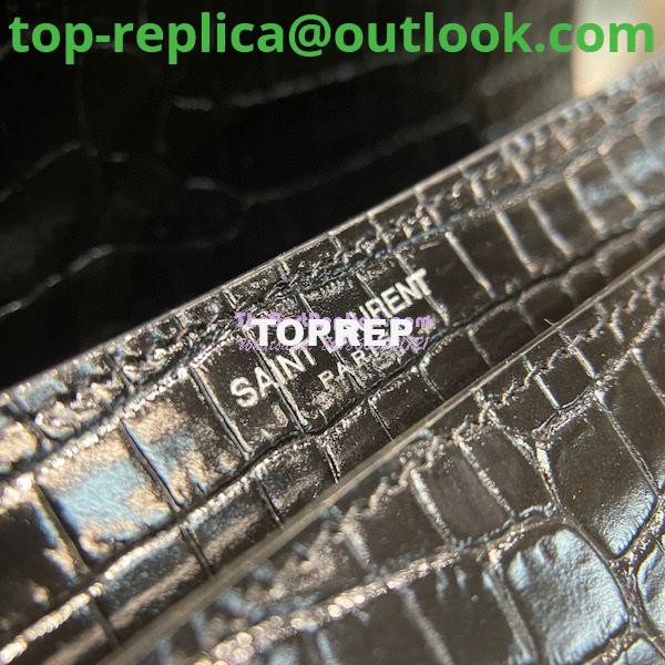 Replica YSL Saint Laurent Medium Sunset Monogram black crocodile embossed bag 10 Replica YSL Saint Laurent Medium Sunset Monogram black crocodile embossed bag 10