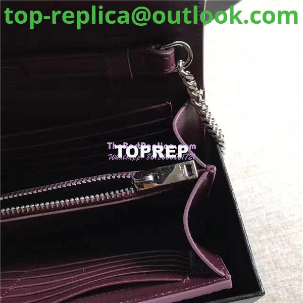 Replica YSL Monogram Saint Laurent Chain Wallet In Wine Red Crocodile Embossed Shiny Leather 442015 7 Replica YSL Monogram Saint Laurent Chain Wallet In Wine Red Crocodile Embossed Shiny Leather 442015 7