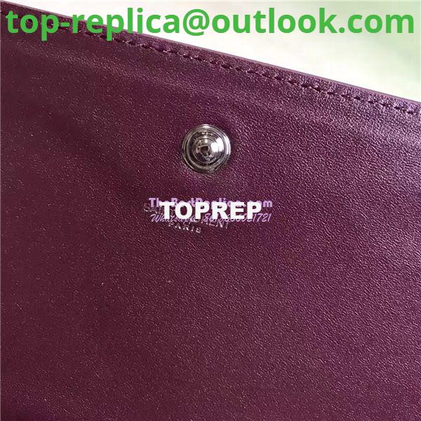 Replica YSL Monogram Saint Laurent Chain Wallet In Wine Red Crocodile Embossed Shiny Leather 442015 8 Replica YSL Monogram Saint Laurent Chain Wallet In Wine Red Crocodile Embossed Shiny Leather 442015 8