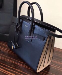 Replica YSL Yves Saint Laurent Classic Sac De Jour Bag in black leather with suede 2