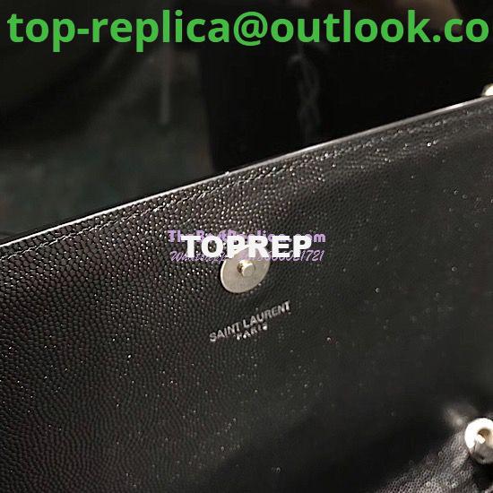 Replica YSL Saint Laurent Large Kate Chain Bag In Black Grain De Poudre Textured Leather Silver Hardware 8 Replica YSL Saint Laurent Large Kate Chain Bag In Black Grain De Poudre Textured Leather Silver Hardware 8