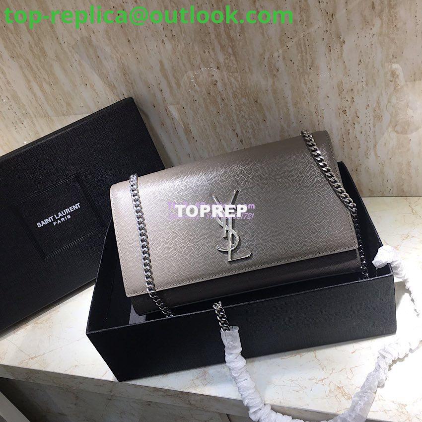 Replica YSL Saint Laurent Classic Medium Kate Satchel Silver Hardware In Grained De Poudre Textured Leather Grey Replica YSL Saint Laurent Classic Medium Kate Satchel Silver Hardware In Grained De Poudre Textured Leather Grey