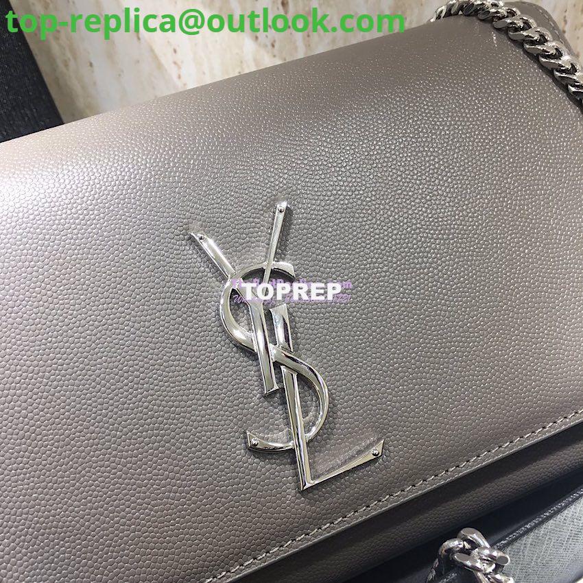 Replica YSL Saint Laurent Classic Medium Kate Satchel Silver Hardware In Grained De Poudre Textured Leather Grey 2 Replica YSL Saint Laurent Classic Medium Kate Satchel Silver Hardware In Grained De Poudre Textured Leather Grey 2