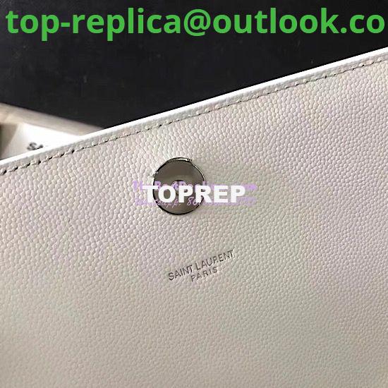 Replica YSL Saint Laurent Classic Medium Kate Satchel Silver Hardware In Grained De Poudre Textured Leather White 6 Replica YSL Saint Laurent Classic Medium Kate Satchel Silver Hardware In Grained De Poudre Textured Leather White 6