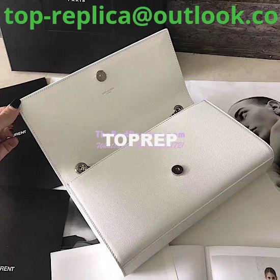 Replica YSL Saint Laurent Classic Medium Kate Satchel Silver Hardware In Grained De Poudre Textured Leather White 7 Replica YSL Saint Laurent Classic Medium Kate Satchel Silver Hardware In Grained De Poudre Textured Leather White 7