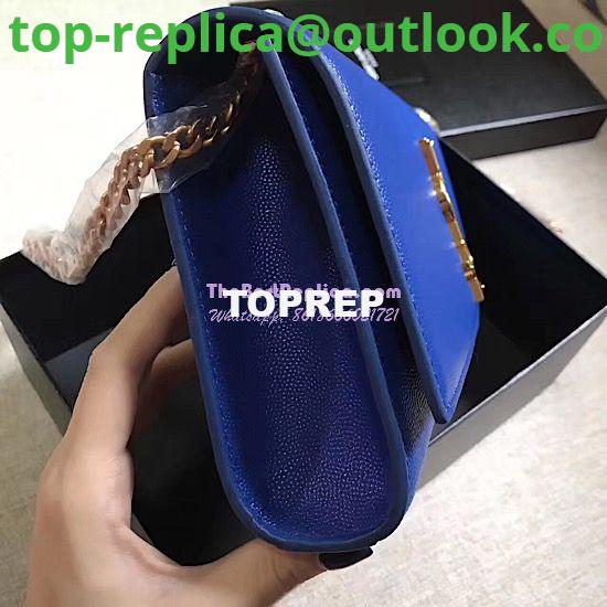 Replica YSL Saint Laurent Classic Medium Kate Satchel In Grained De Poudre Textured Leather Blue Replica YSL Saint Laurent Classic Medium Kate Satchel In Grained De Poudre Textured Leather Blue