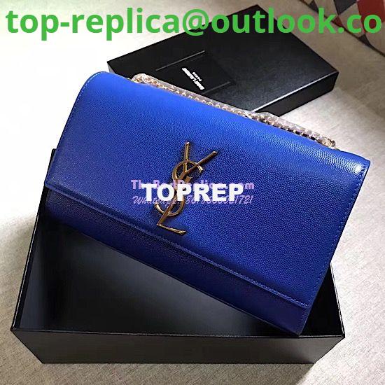 Replica YSL Saint Laurent Classic Medium Kate Satchel In Grained De Poudre Textured Leather Blue 3 Replica YSL Saint Laurent Classic Medium Kate Satchel In Grained De Poudre Textured Leather Blue 3