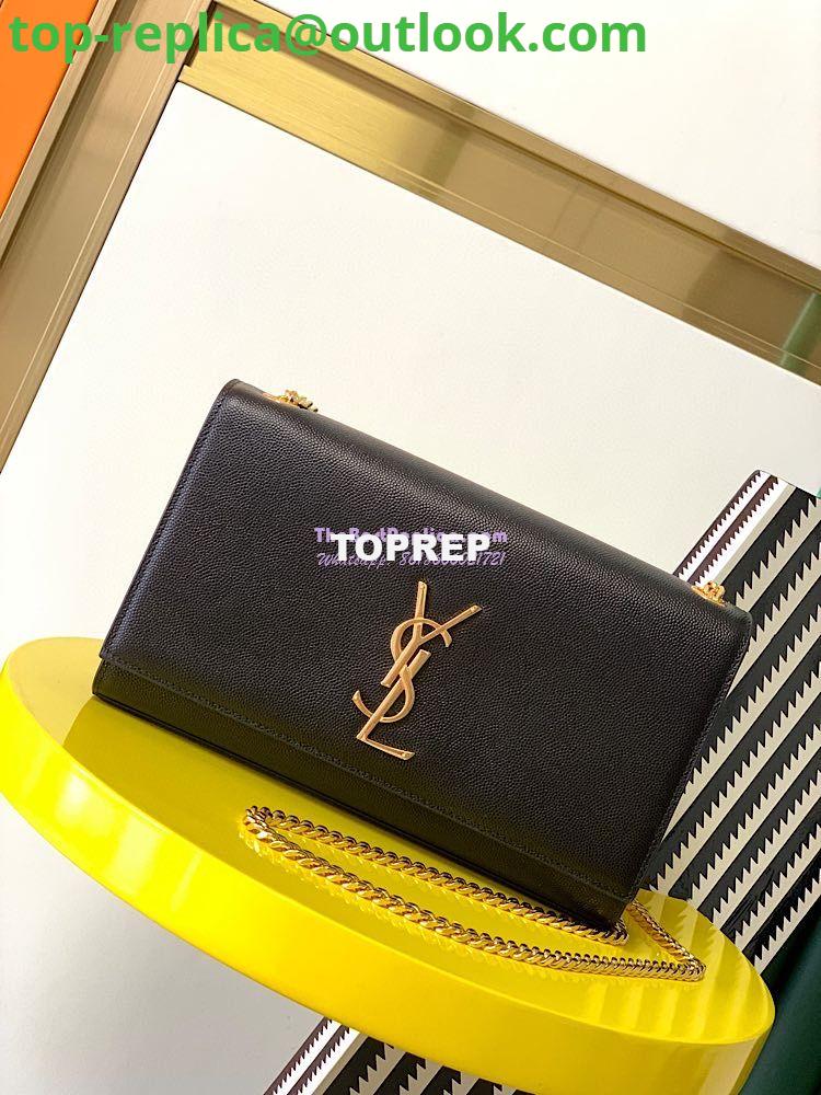 Replica YSL Saint Laurent Classic Medium Kate Satchel In Grained De Poudre Textured Leather Black 2 Replica YSL Saint Laurent Classic Medium Kate Satchel In Grained De Poudre Textured Leather Black 2