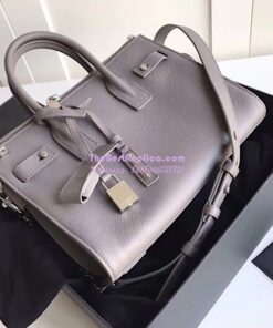 Replica YSL Saint Laurent Baby Sac De Jour Souple Duffle Bag In Grained Leather Grey